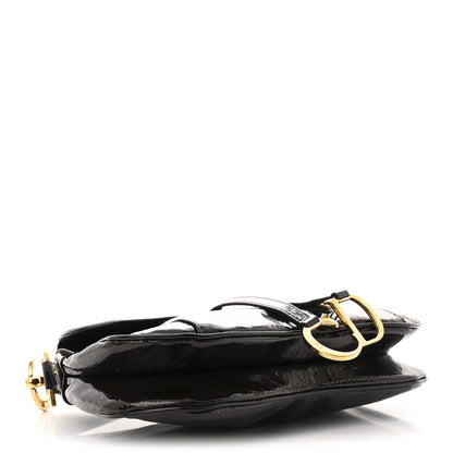 Christian Dior Patent Diorissimo Double Saddle Bag Dark Brown 4 of 11