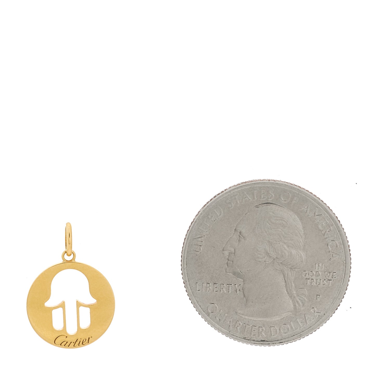 18K Yellow Gold Hamsa Charm