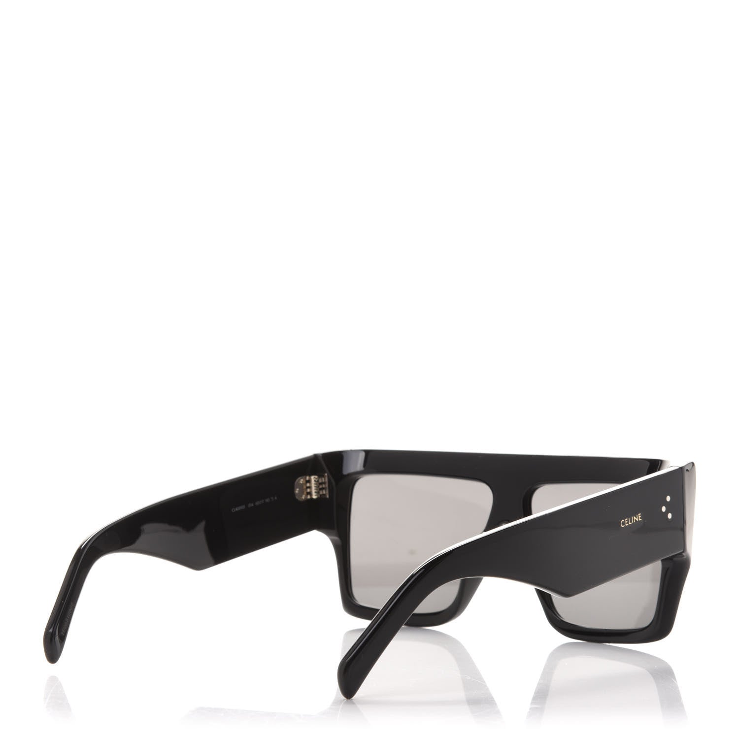 Celine Acetate Rectangular Sunglasses CL400921 Black 4 of 8