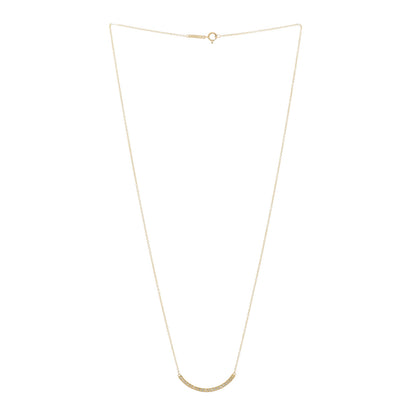 Jennifer Meyer 18K Yellow Gold Diamond Curved Stick Pendant Necklace 3 of 4
