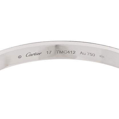 Cartier 18K White Gold LOVE Bracelet 17 6 of 9
