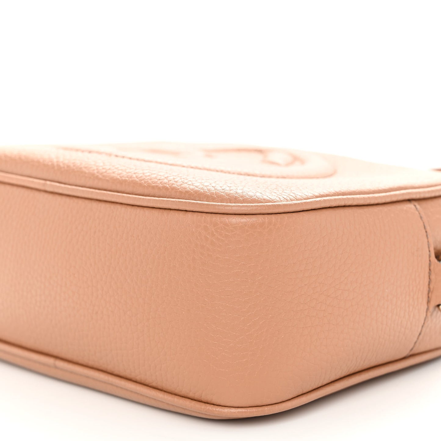 Pebbled Calfskin Small Soho Disco Bag Camelia