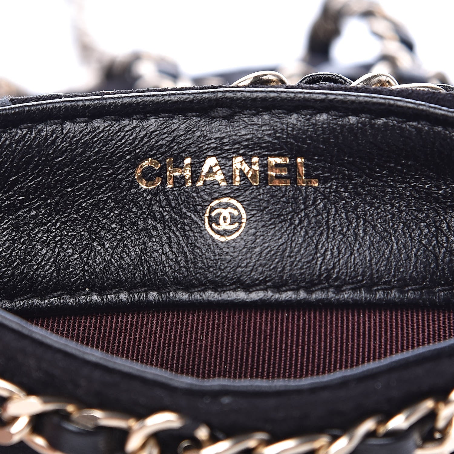 Chanel Lambskin Suede Clutch With Chain Black 6 of 10