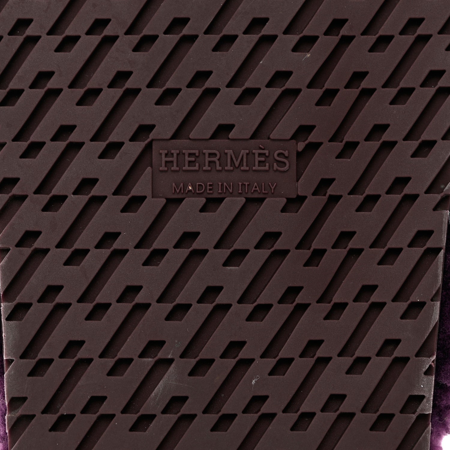 Hermes Woolskin Womens Chypre Sandals 37 Violet Fonce 8 of 9