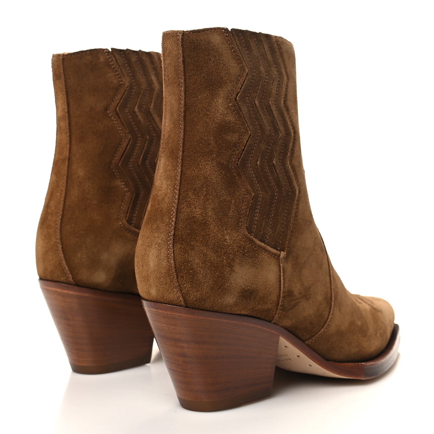 Hermes Suede Womens Vegas Ankle Boot 35 Brun Fume 4 of 8