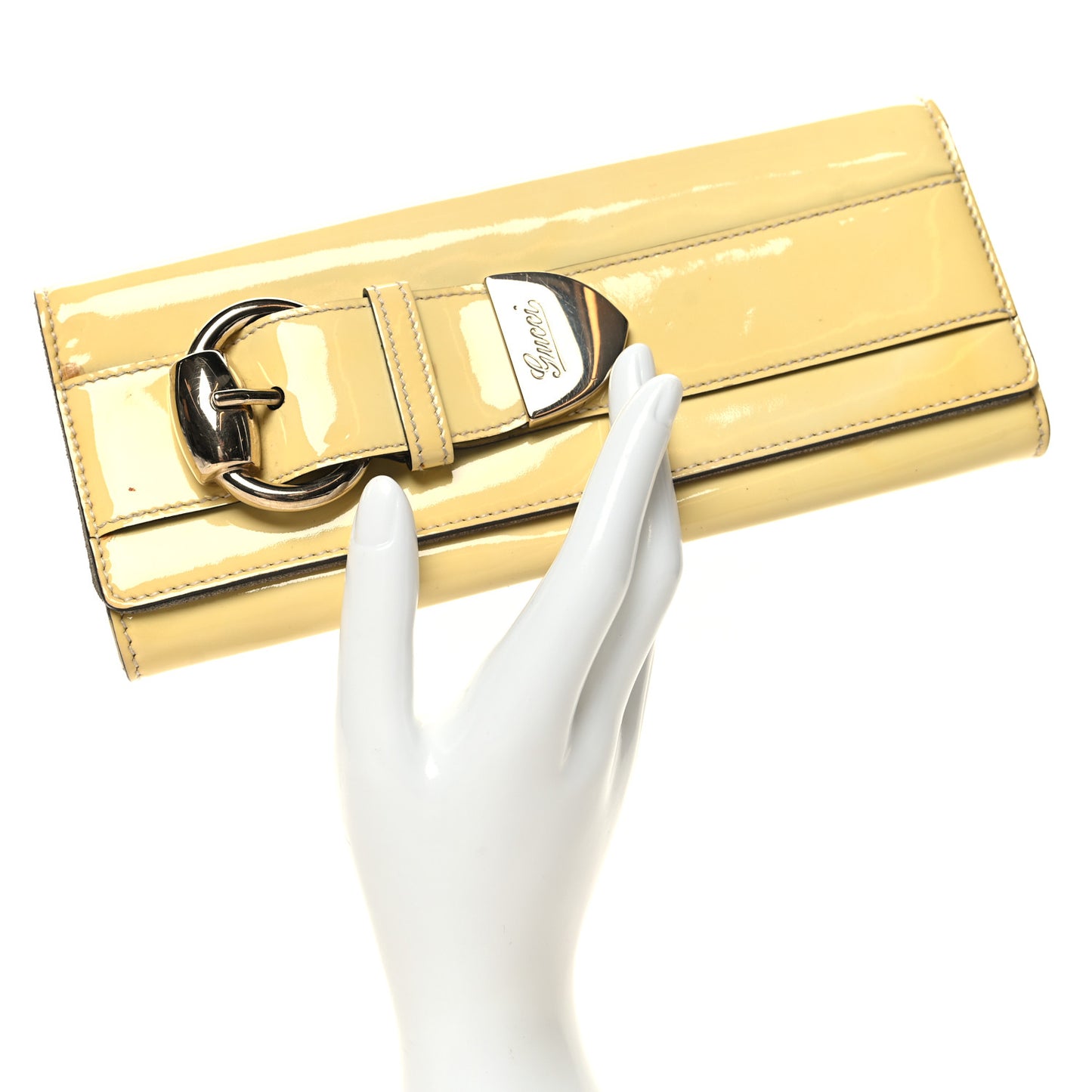 Patent Romy Clutch Off White