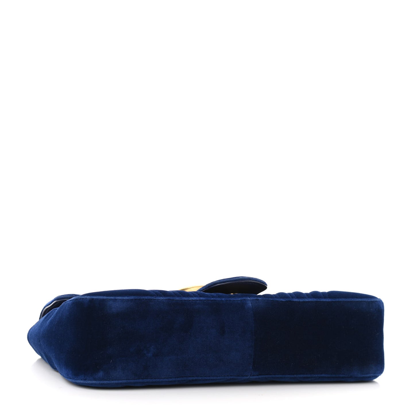 Velvet Matelasse Medium GG Marmont Shoulder Bag Cobalt Blue