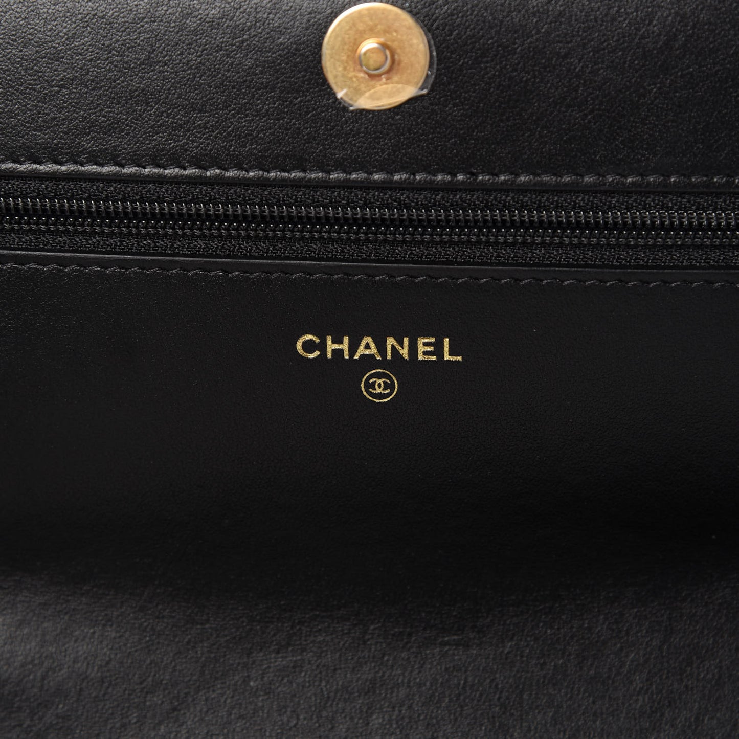 Tweed Quilted Chanel 19 Wallet On Chain WOC Black Beige