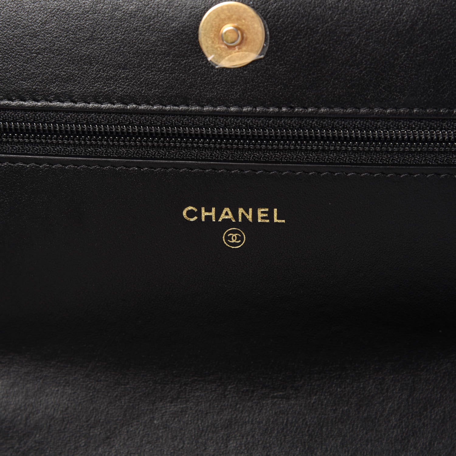 Chanel Tweed Quilted Chanel 19 Wallet On Chain WOC Black Beige 8 of 12