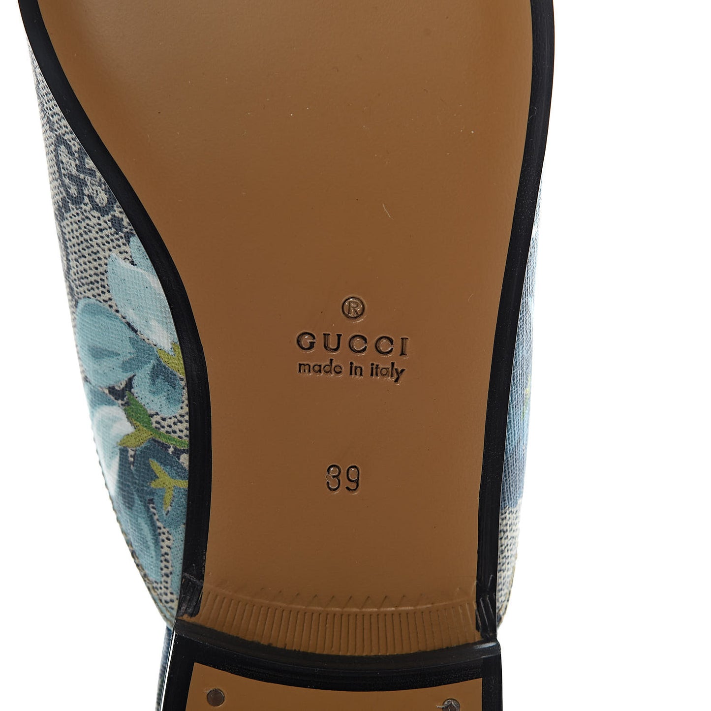 GG Supreme Monogram Blooms Womens Princetown Slippers 39 Beige Blue Navy Hibiscus Red