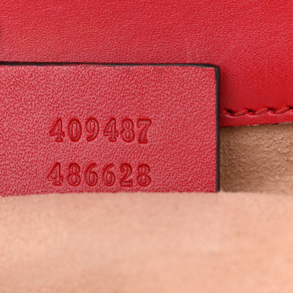 Gucci Guccissima Small Padlock Shoulder Bag Hibiscus Red 7 of 13