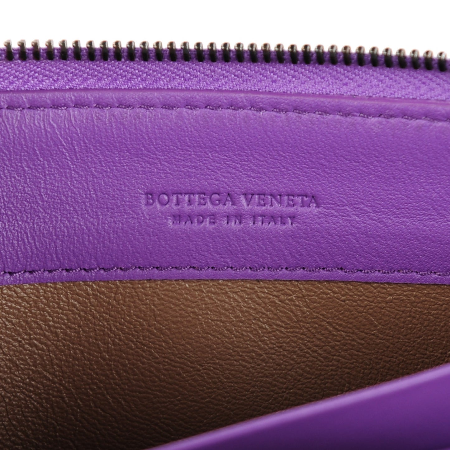 Nappa Intrecciato Wristlet Zip Wallet Byzantine