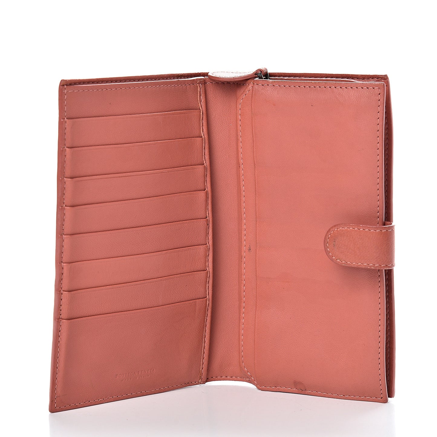 Nappa Intrecciato Continental Snap Wallet Pompei
