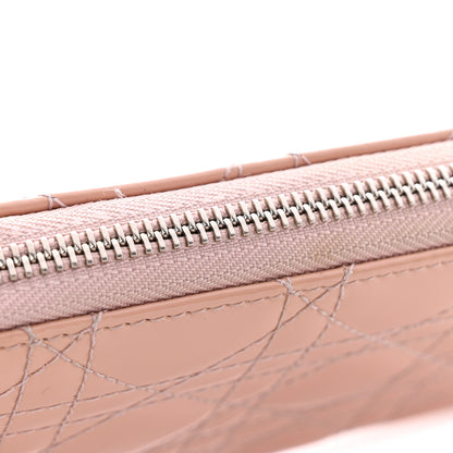 Christian Dior Patent Cannage Lady Dior Continental Zip Wallet Pink 13 of 15