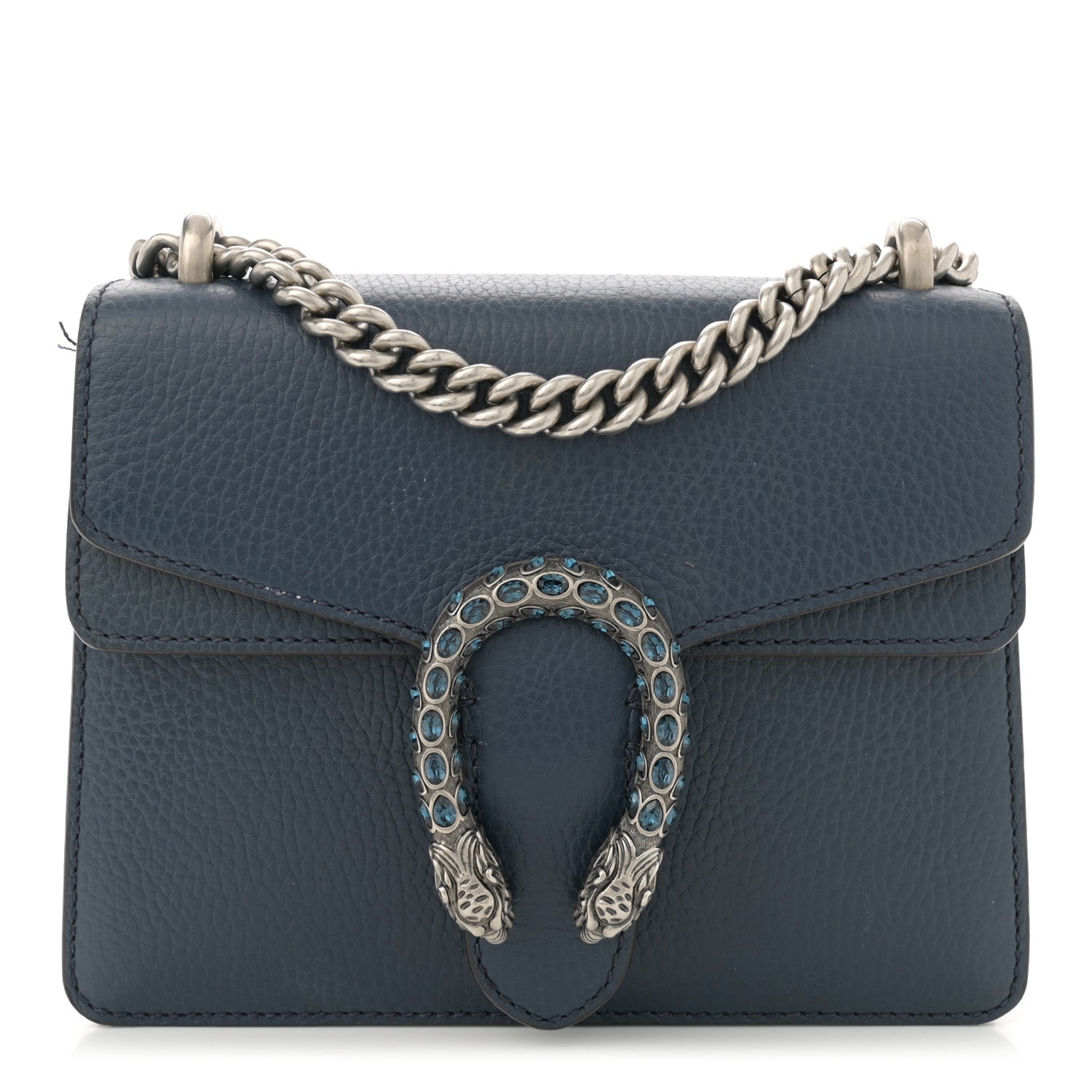 Gucci Dollar Calfskin Crystal Mini Dionysus Shoulder Bag Blue Agata Montana Sapphire 1 of 14