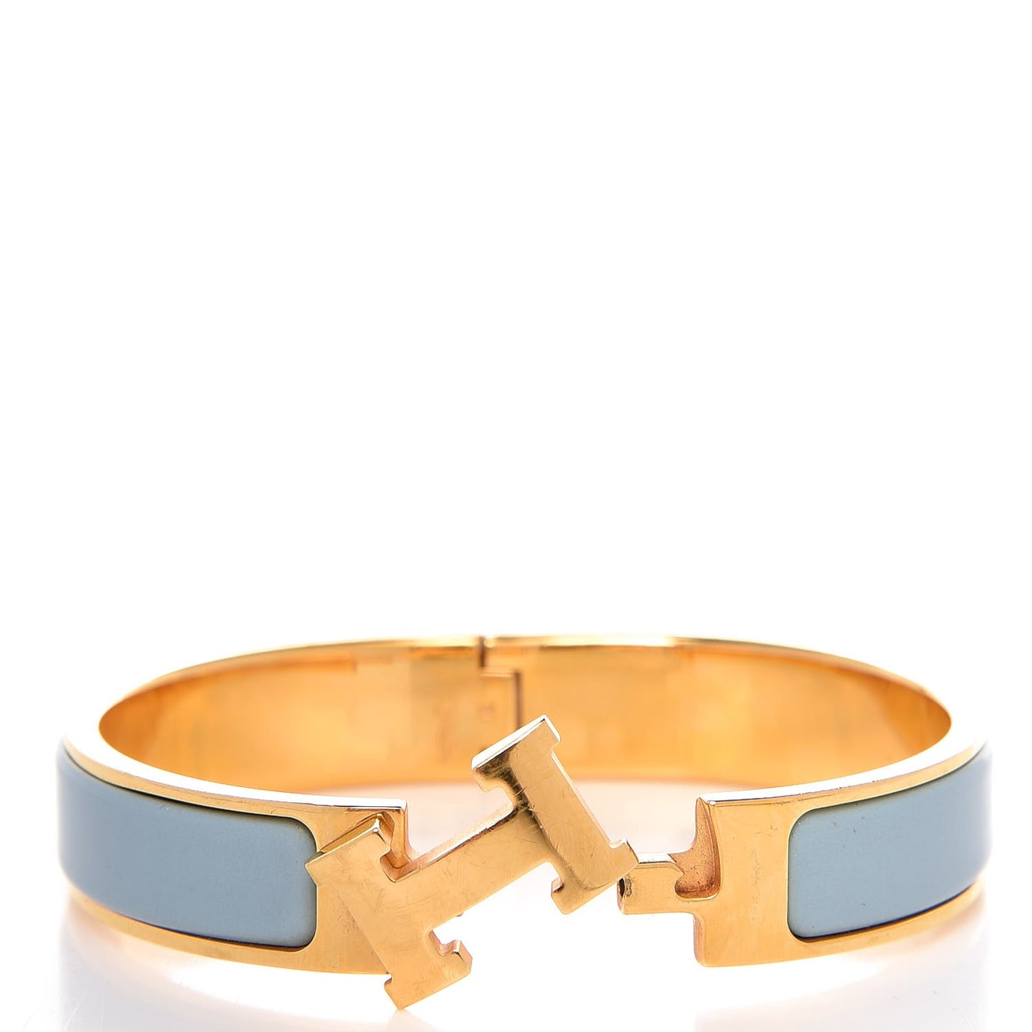 Enamel Narrow Clic Clac H Bracelet PM Aigue Marine