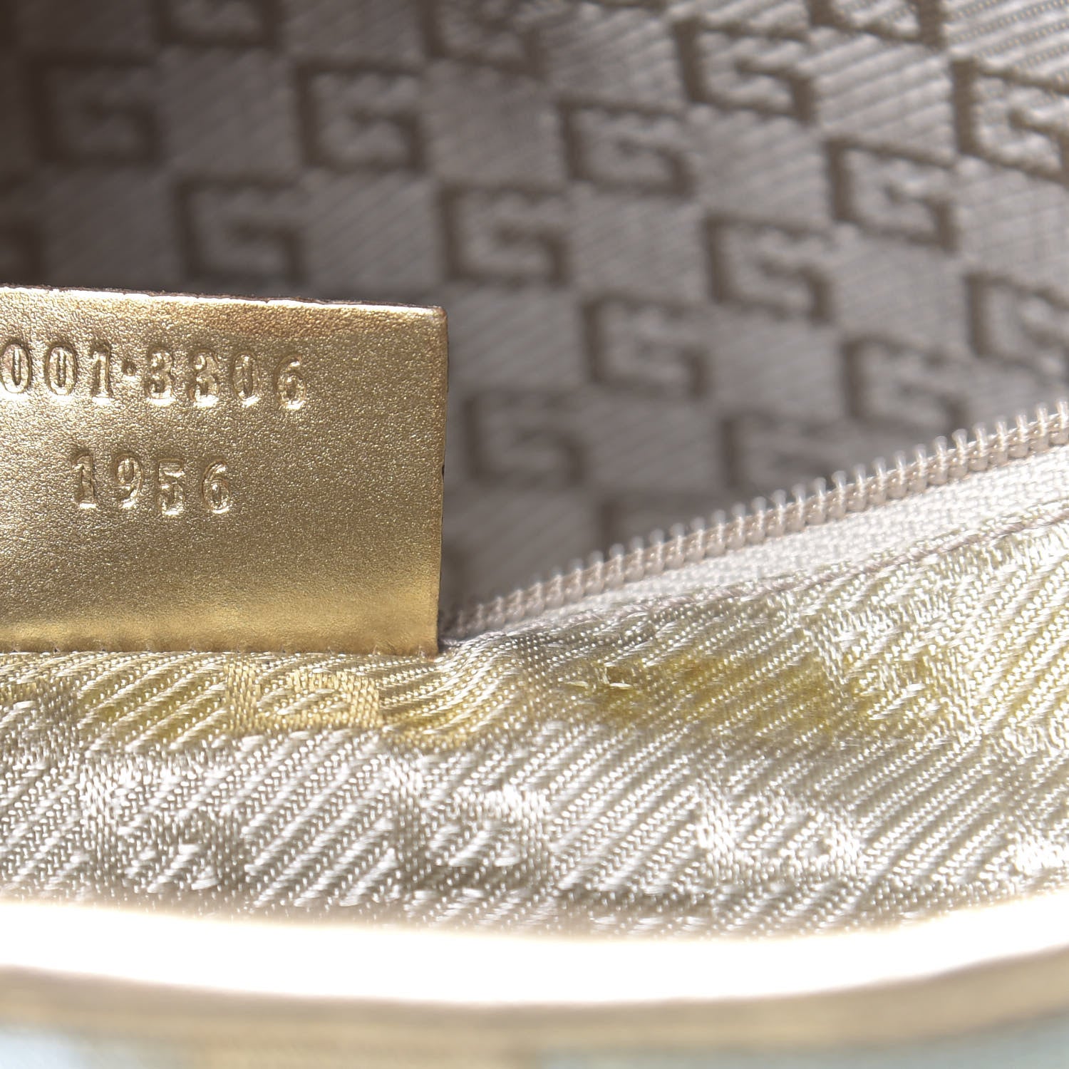 Gucci Metallic Calfskin Jackie O Hobo Gold 7 of 11