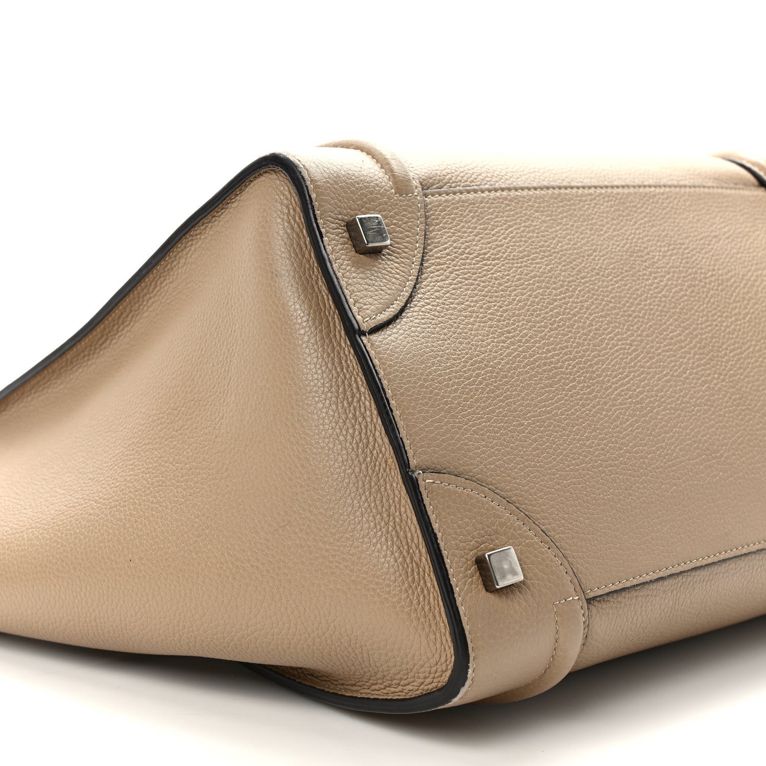 Celine Drummed Calfskin Mini Luggage Dune 7 of 10