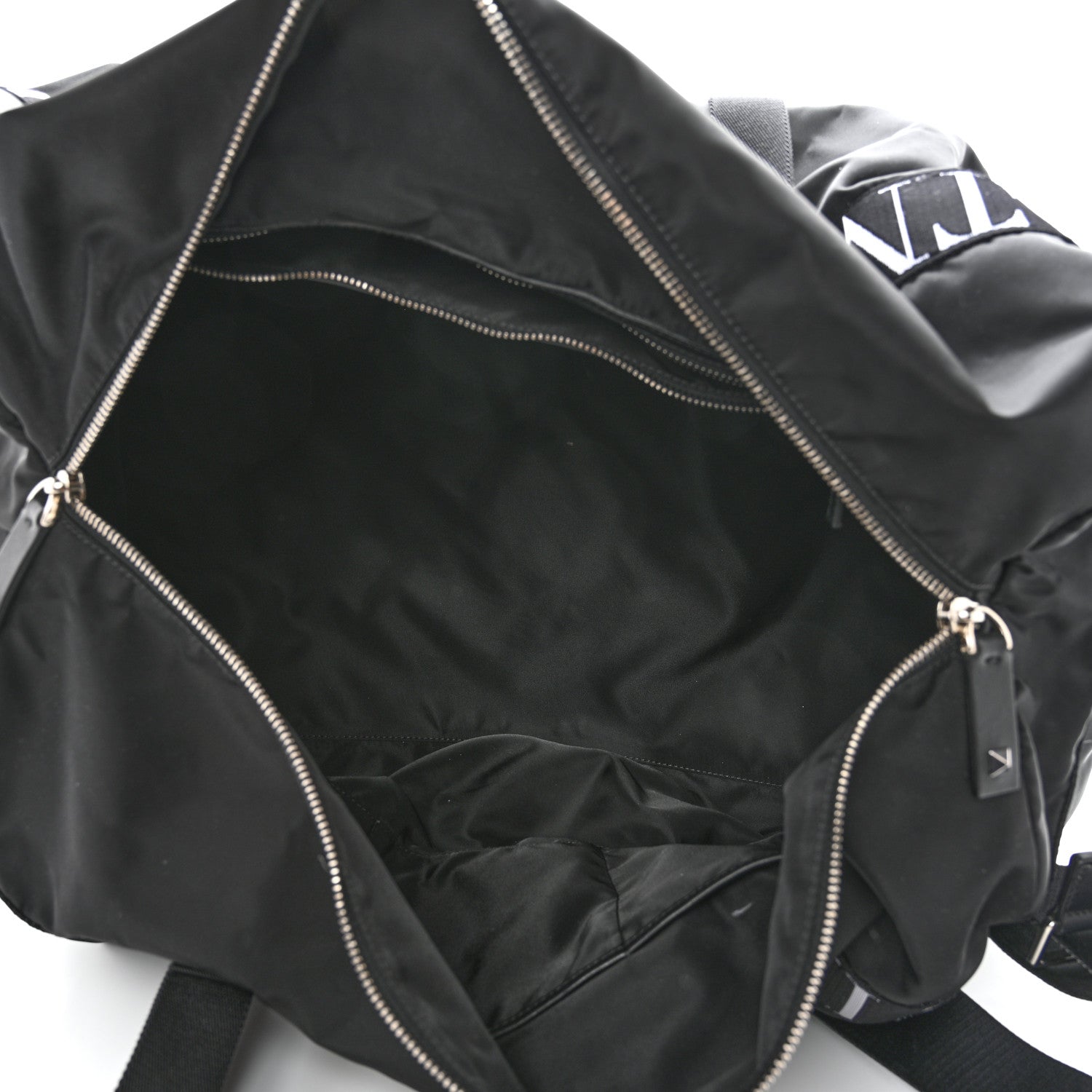 Valentino Garavani Nylon Ribbon VLTN Duffle Bag Black 5 of 9