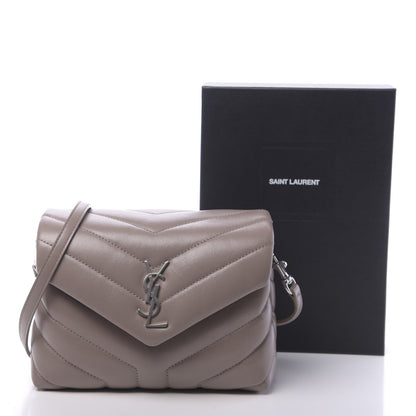 Saint Laurent Calfskin Y Quilted Monogram Toy Loulou Satchel Light Natural 10 of 10