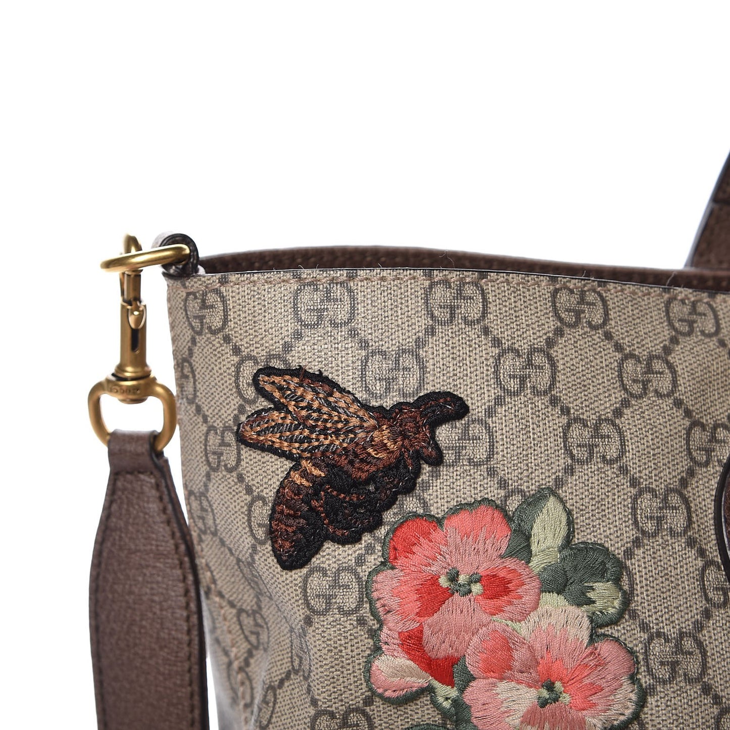 Soft GG Supreme Monogram Courrier Medium Crossbody Tote Beige New Acero