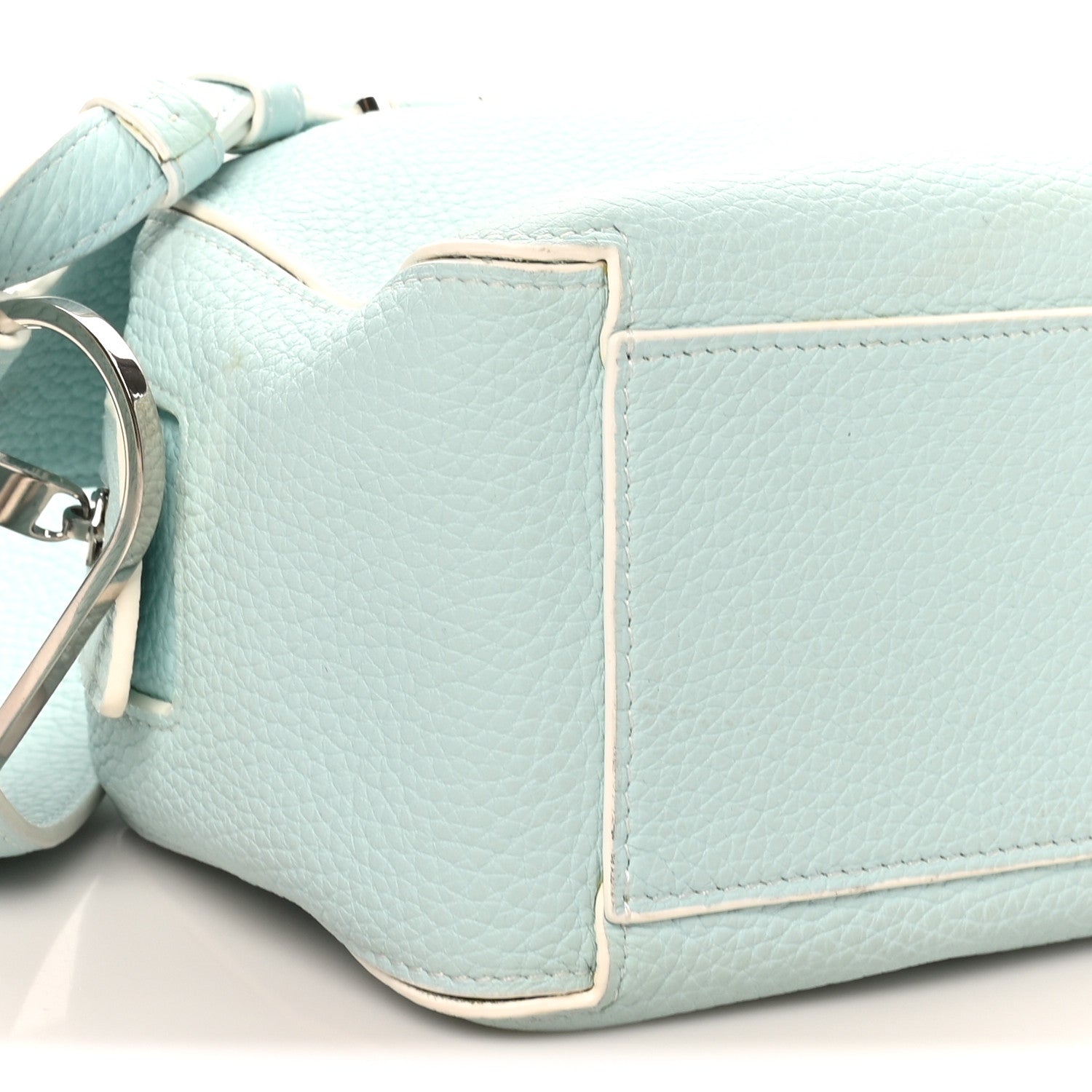 Delvaux Taurillon Soft Mini Cool Box Satchel Light Blue 8 of 9