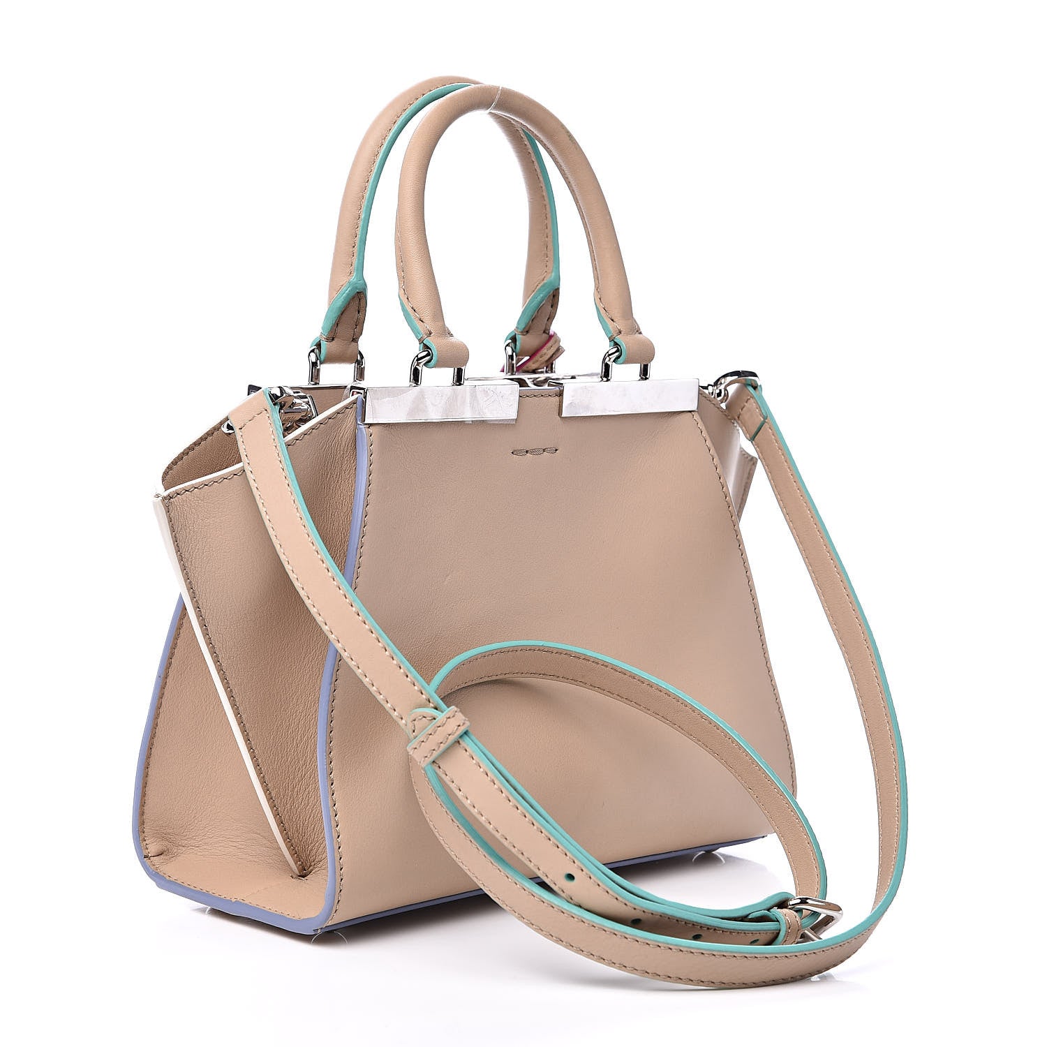 Fendi Vitello Dolce Mini 3Jours Tote Plaster 3 of 11