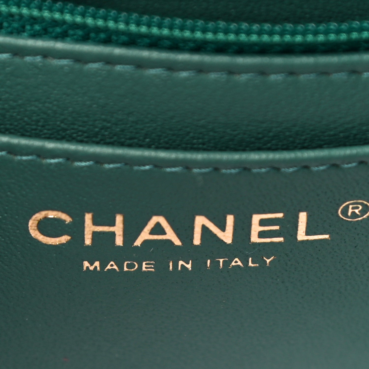 Chanel Lambskin Quilted Mini Rectangular Flap Dark Green 6 of 11