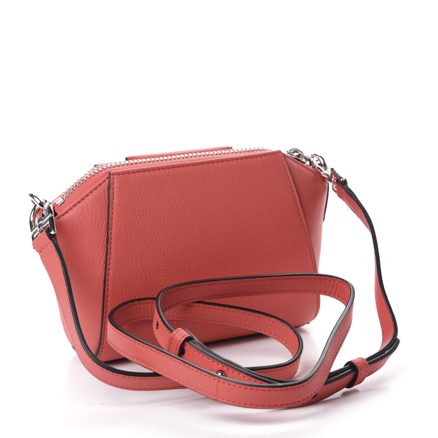 Givenchy Sugar Goatskin Nano Antigona Coral 3 of 9