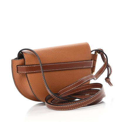 Loewe Grained Calfskin Mini Gate Crossbody Bag Caramel Pecan 3 of 10
