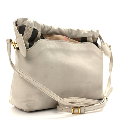 Burberry Derby Calfskin House Check Little Crush White 3 of 15