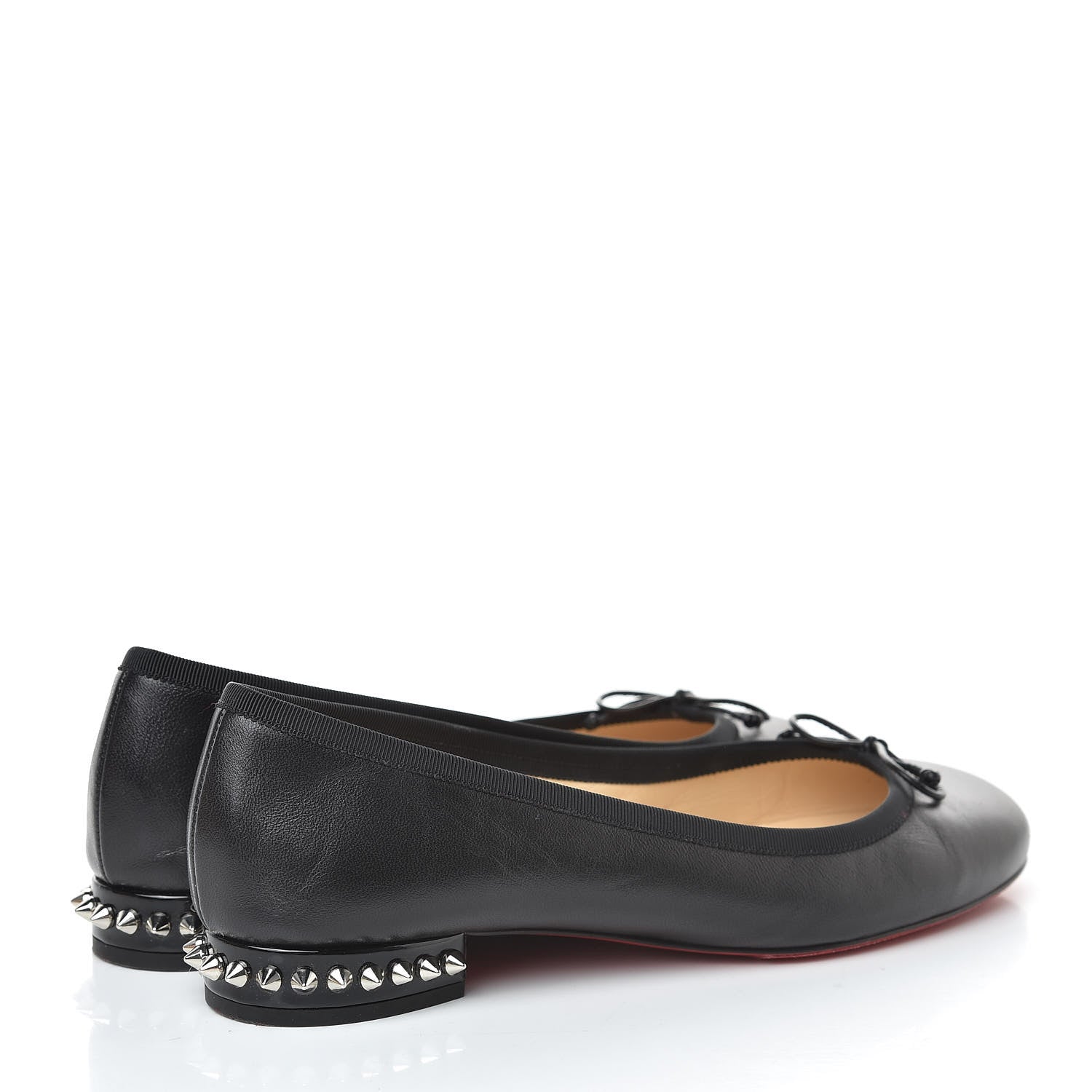 Christian Louboutin Shiny Nappa La Massine Flats 38 Black 4 of 15