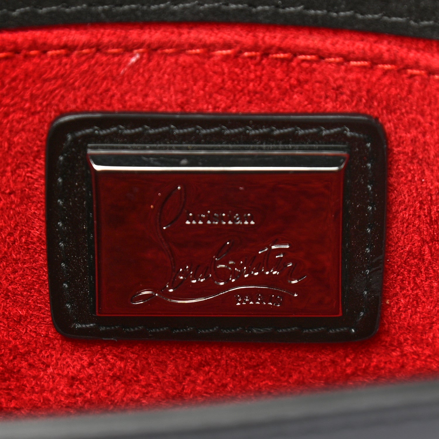 Christian Louboutin Patent Vero Dodat Clutch Black 6 of 10