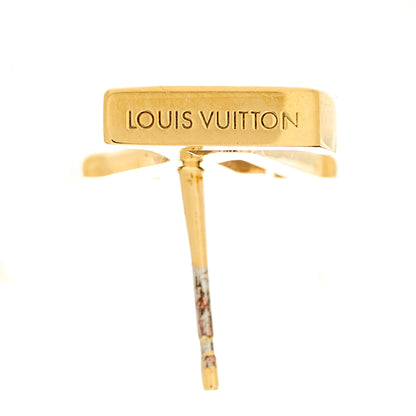 Louis Vuitton Metal LV Iconic Earrings Gold 4 of 5