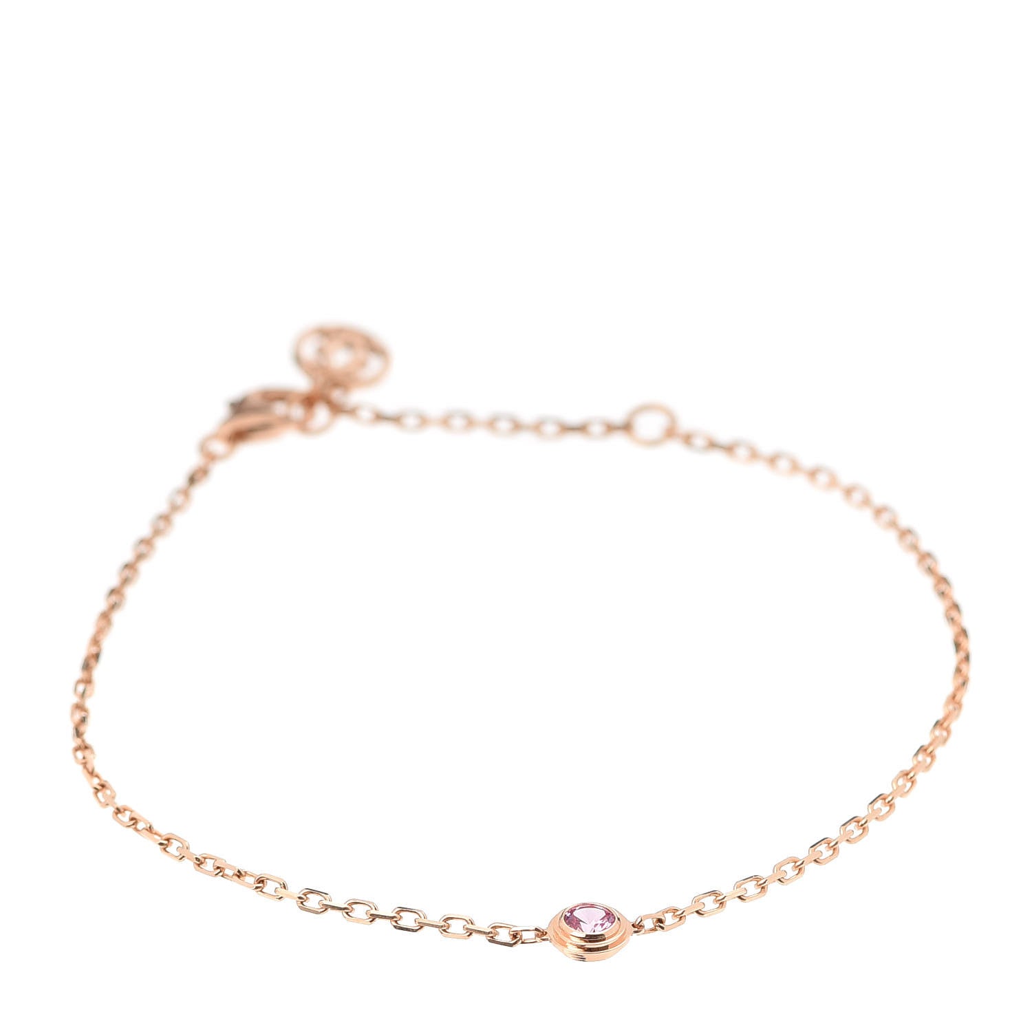 Cartier 18K Pink Gold Pink Sapphire D'Amour Bracelet 1 of 6
