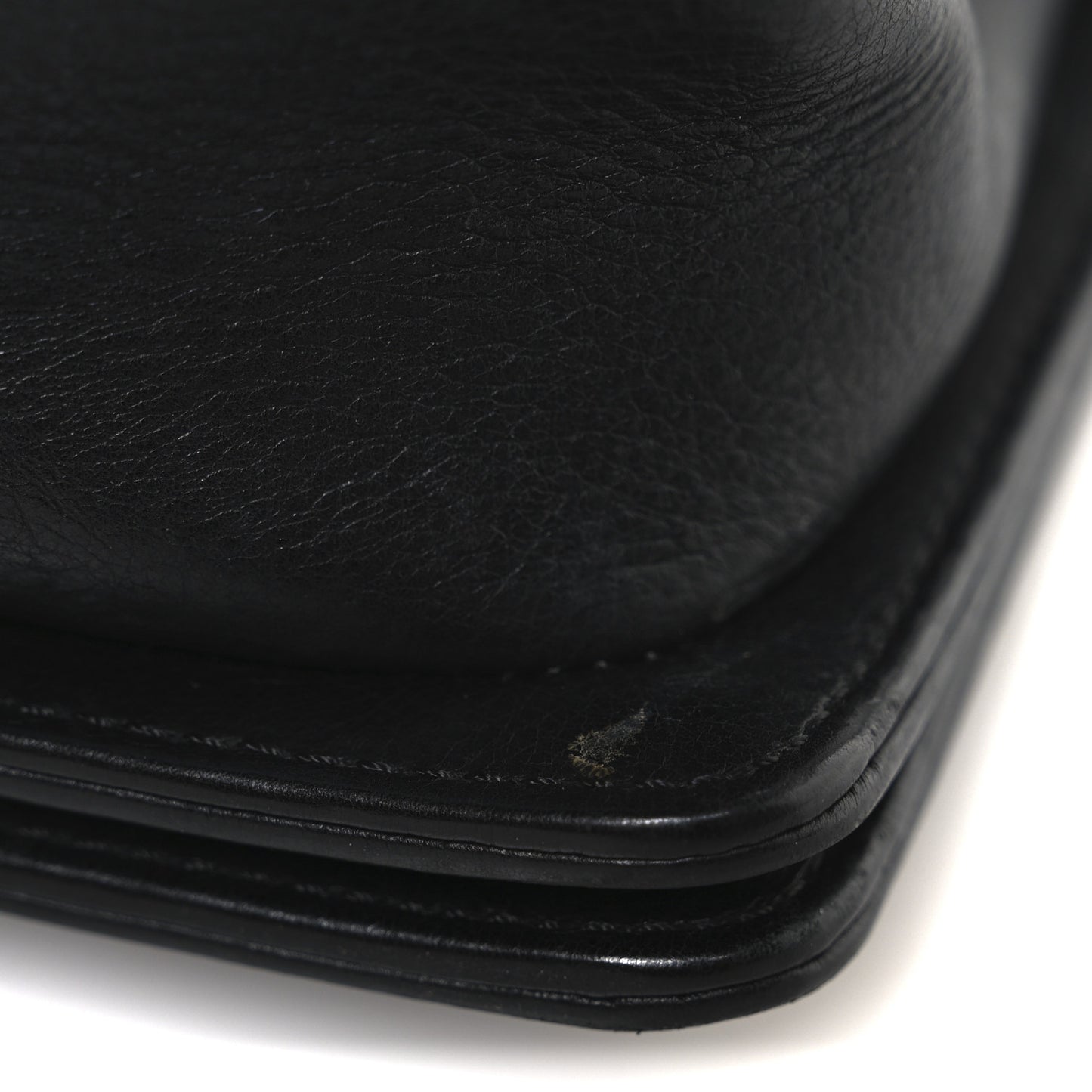 Calfskin Double Stitch Medium Boy Flap Black