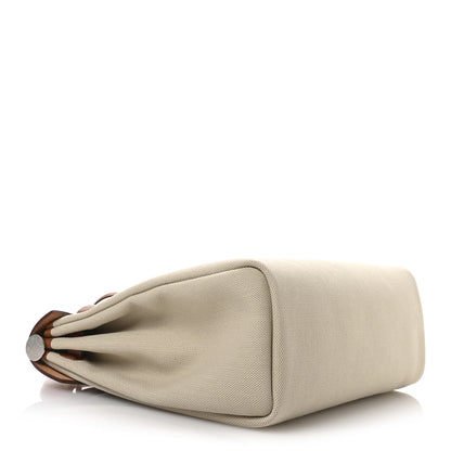 Hermes Military Toile Vache Hunter Herbag Zip Retourne 31 PM Beton Fauve 5 of 11