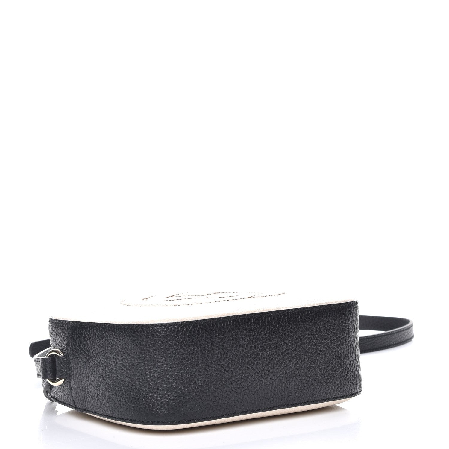 Gucci Dollar Calfskin Bi-Color Small Soho Disco Bag Mystic White Black 4 of 7