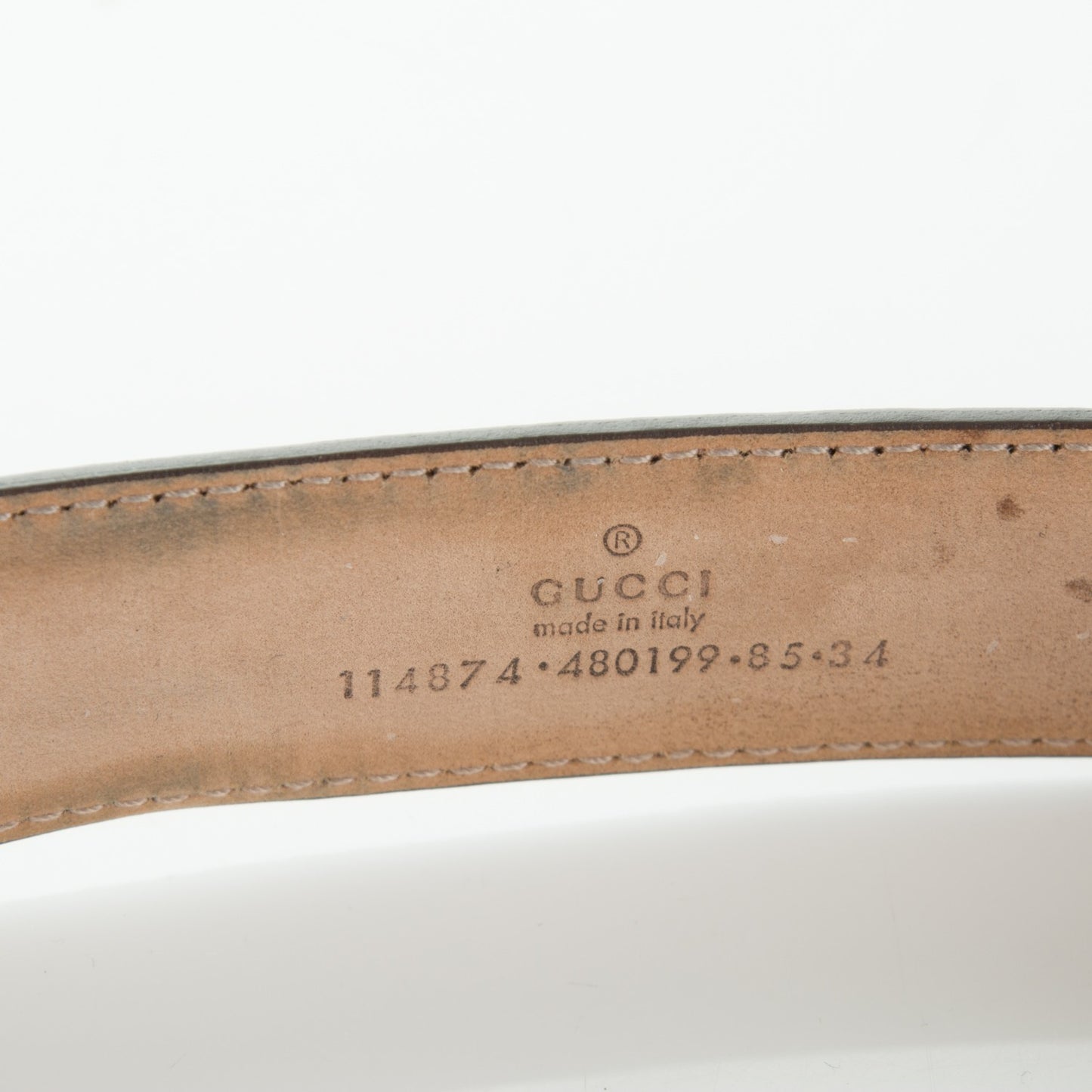 Guccissima Interlocking G Belt 85 34 Winter Rose