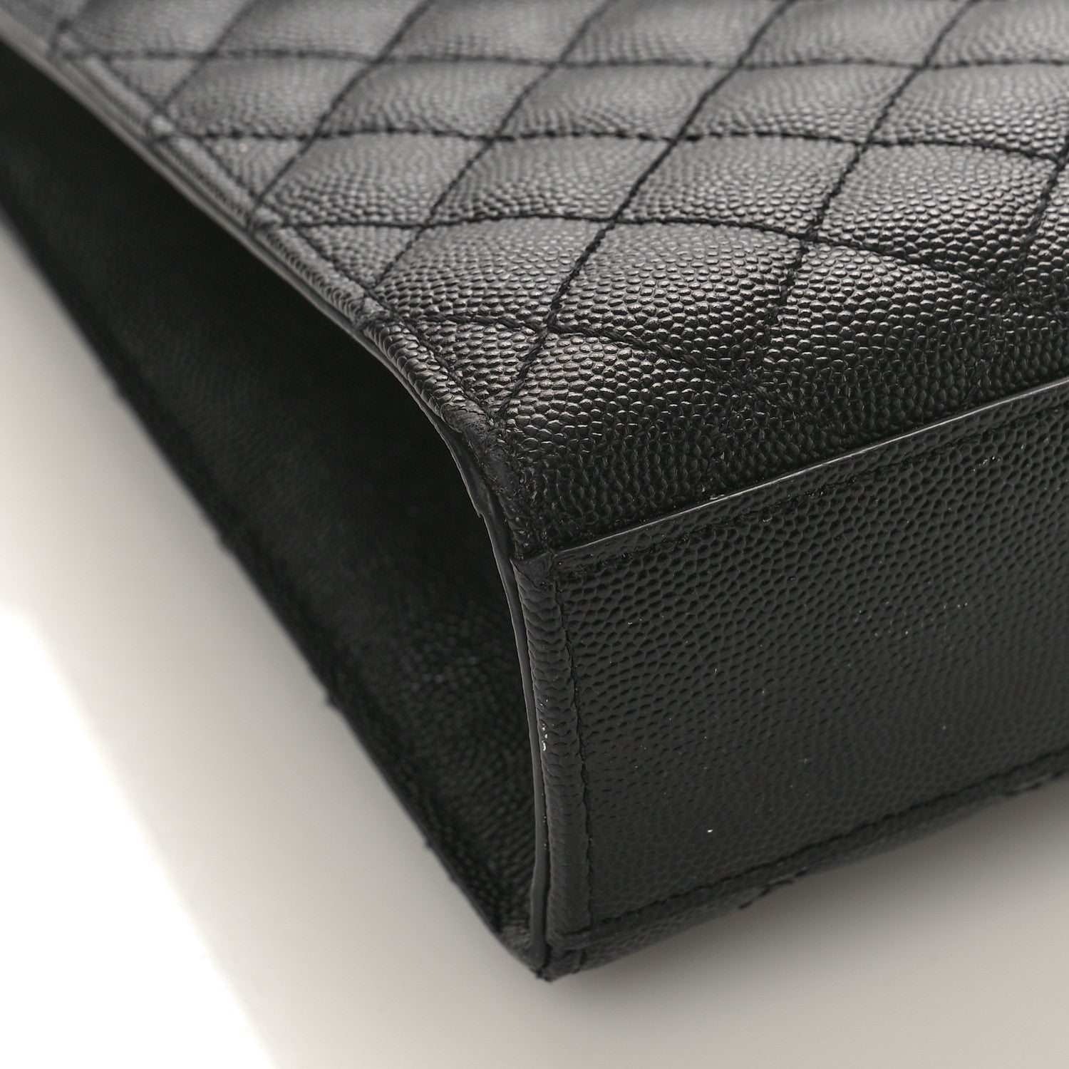 Saint Laurent Grain De Poudre Textured Mixed Matelasse Large Triquilt Monogram Satchel Black 7 of 9