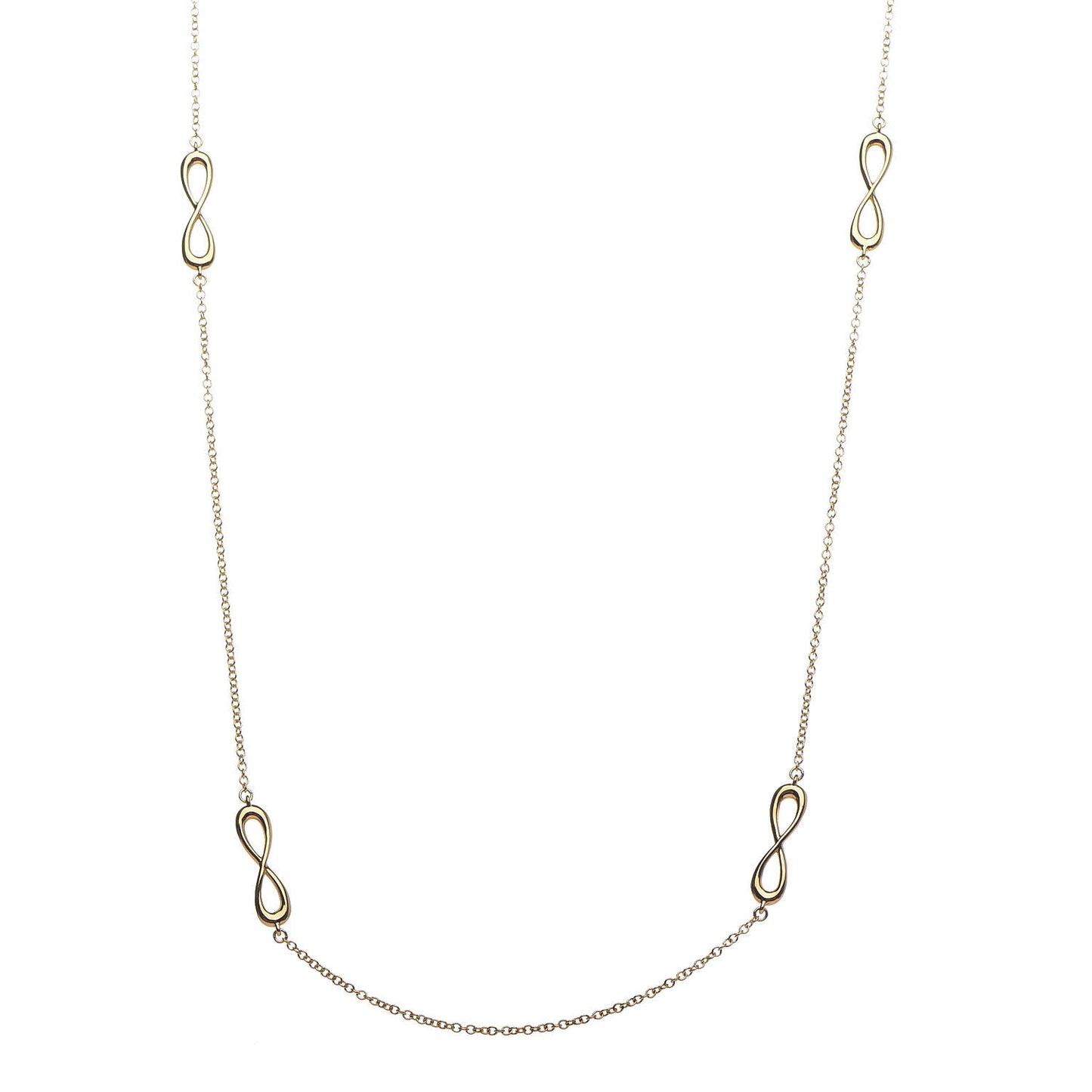 18K Yellow Gold Infinity Endless Necklace