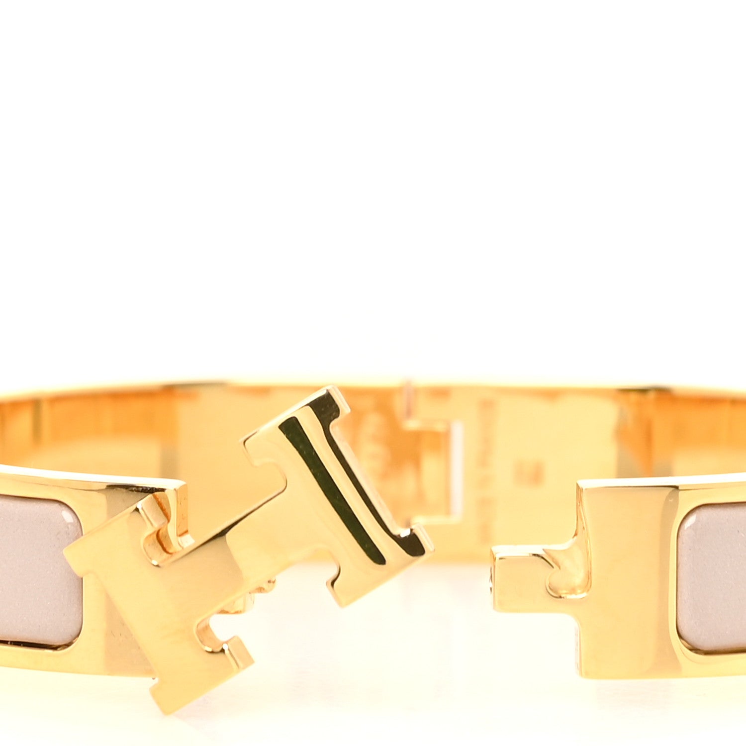 Hermes Enamel Narrow Clic Clac H Bracelet PM Marron Glace 4 of 5