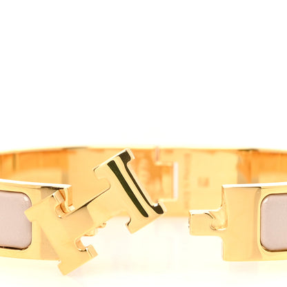 Hermes Enamel Narrow Clic Clac H Bracelet PM Marron Glace 4 of 5