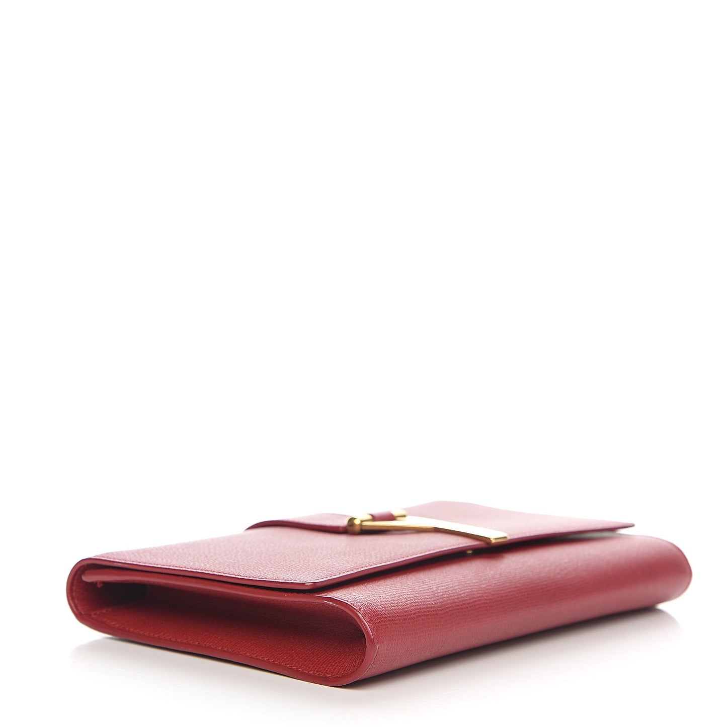 Textured Calfskin Classic Y Ligne Clutch Red