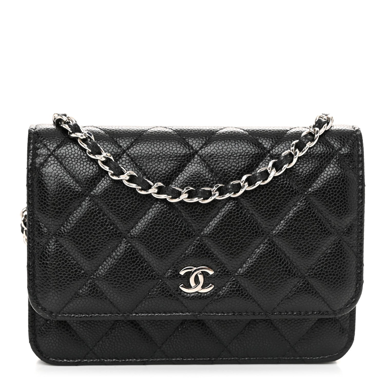 Chanel Caviar Quilted Mini Wallet On Chain WOC Black 1 of 11