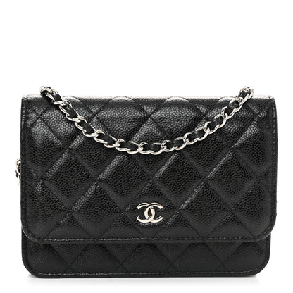 Chanel Caviar Quilted Mini Wallet On Chain WOC Black 1 of 11
