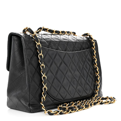 Chanel Lambskin Quilted XL Jumbo Single Flap Black 3 of 19