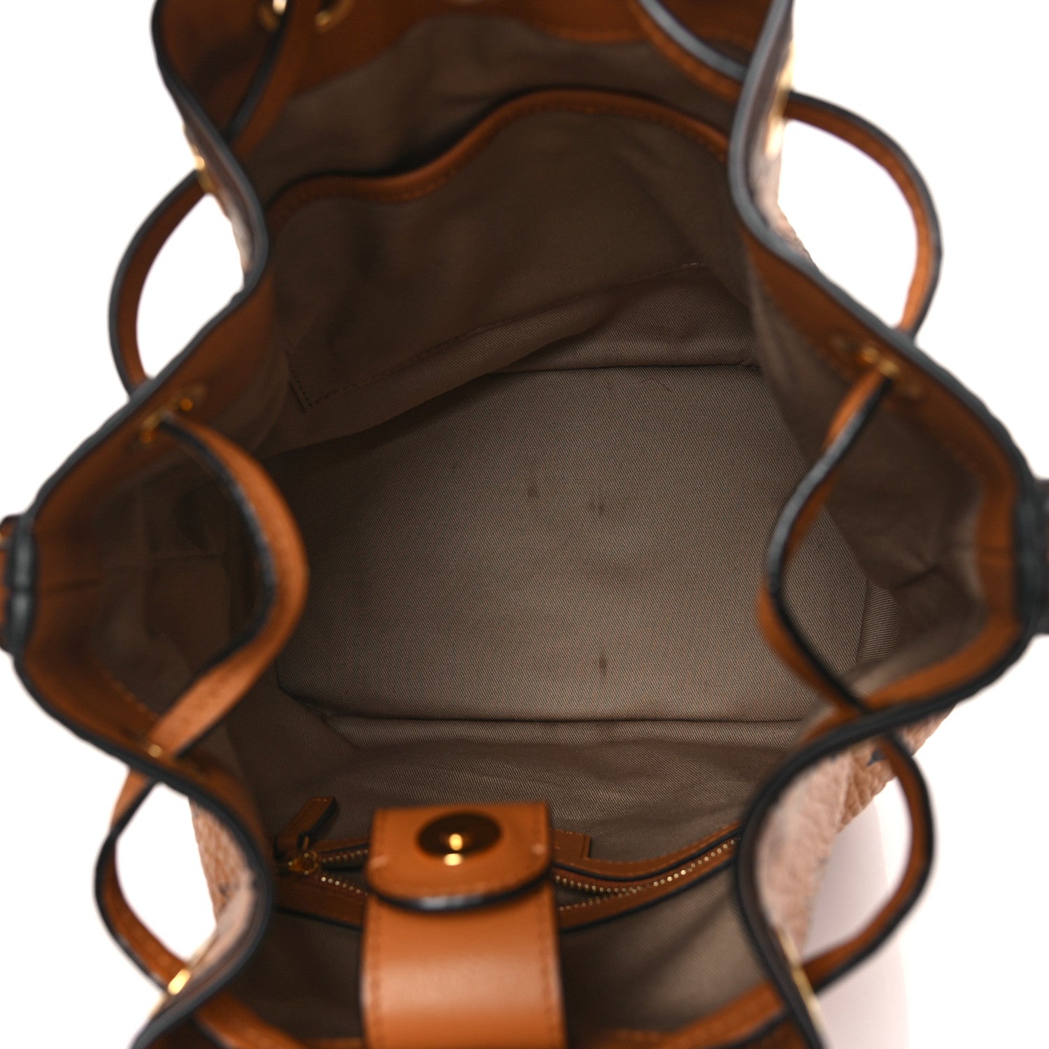 MCM Visetos Small Aren Drawstring Bag Cognac 5 of 8