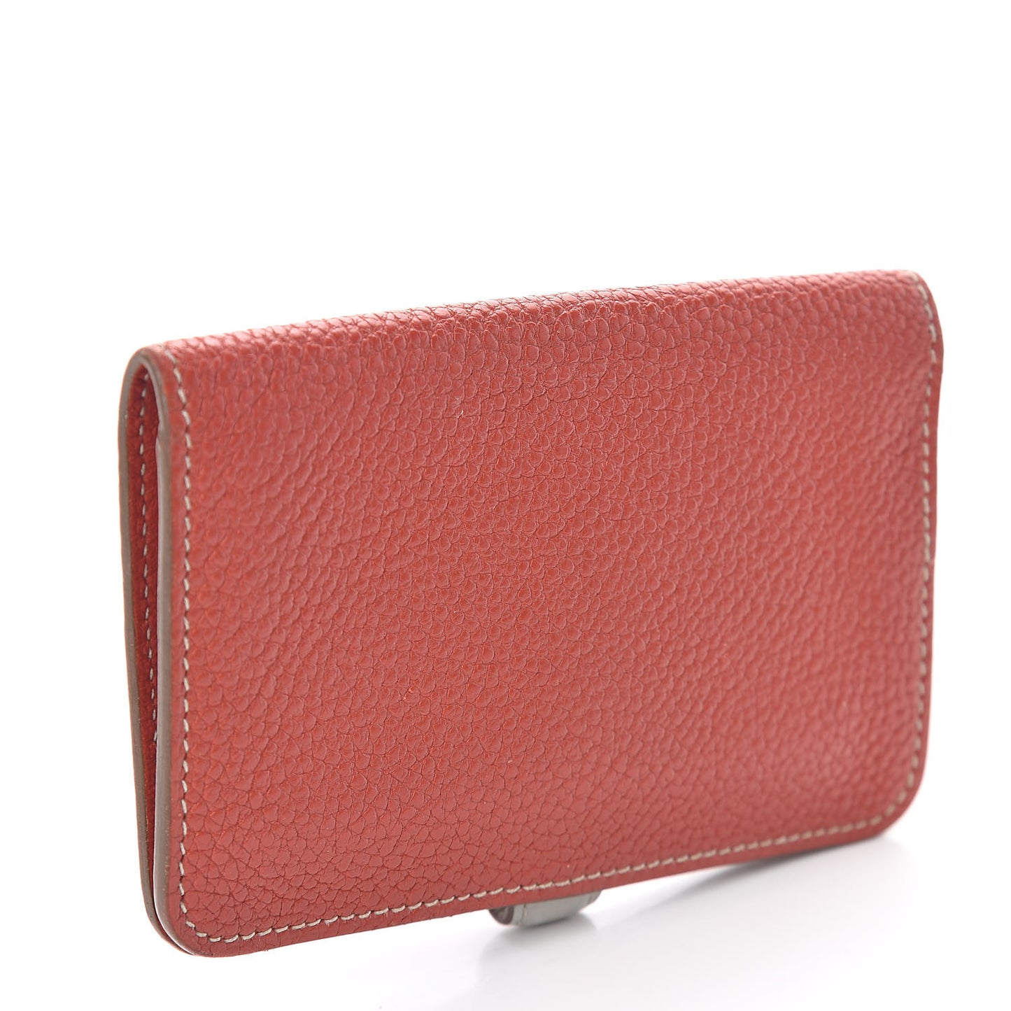 Togo Dogon Card Holder Sanguine White