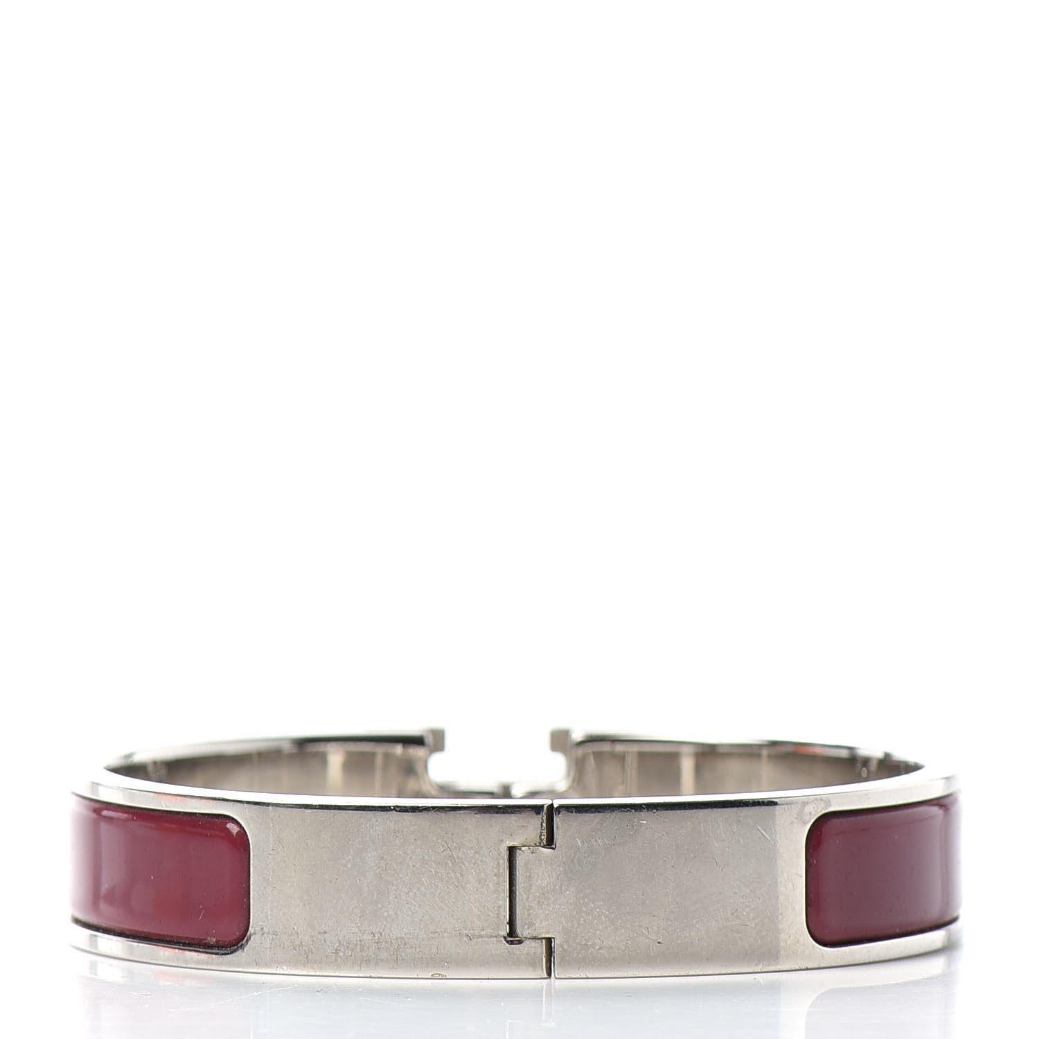 Hermes Enamel Narrow Clic Clac H Bracelet PM Rouge De Chine 3 of 4